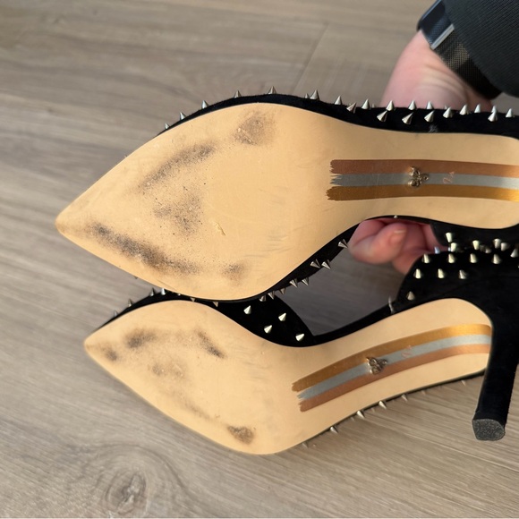Sam Edelman Hadlee d’Orsay Heels in Black Suede With Studs - Picture 5 of 6